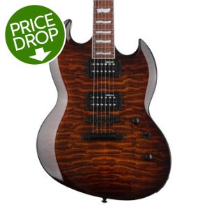 ESP LTD Viper-256 Electric Guitar - Dark Brown Sunburst