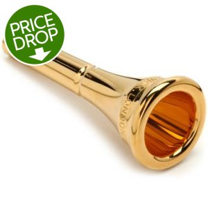 4AL Large Shank Heavytop Denis Wick 24K Gold Rim & Cup Trombone Mouthpiece 