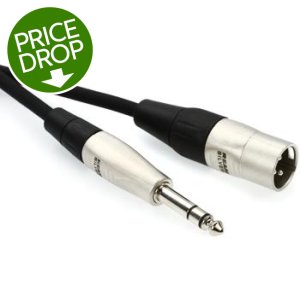 5 Feet Hosa HSX-005 REAN 1/4 TRS to XLR3M Pro Balanced Interconnect Cable