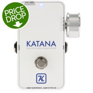 Keeley Katana Clean Boost Pedal - Throwback White