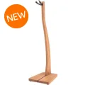 Photo of Zither Handcrafted Wood Violin or Viola Stand with Bow Holder - Cherry