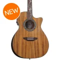 Photo of Luna Vineyard Koa Bevel Grand Auditiorium Acoustic-electric Guitar - Gloss Natural