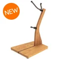 Photo of Zither Handcrafted Wood Saxophone Stand - Cherry
