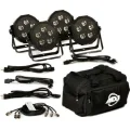 Photo of ADJ Mega Flat Hex Pak 4x RGBWA+UV Par Package with Cables and Bag