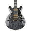 Photo of D'Angelico Excel Mini DC Semi-hollowbody Electric Guitar - Black Dog with Stopbar Tailpiece