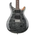 Photo of PRS SE Custom 24 Electric Guitar - Quilt Charcoal, Sweetwater Exclusive