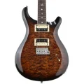 Photo of PRS SE Custom 24 Electric Guitar - Quilt Black Gold Sunburst, Sweetwater Exclusive
