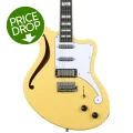 Photo of D'Angelico Deluxe Bedford SH Semi-hollowbody Electric Guitar - Vintage Cream