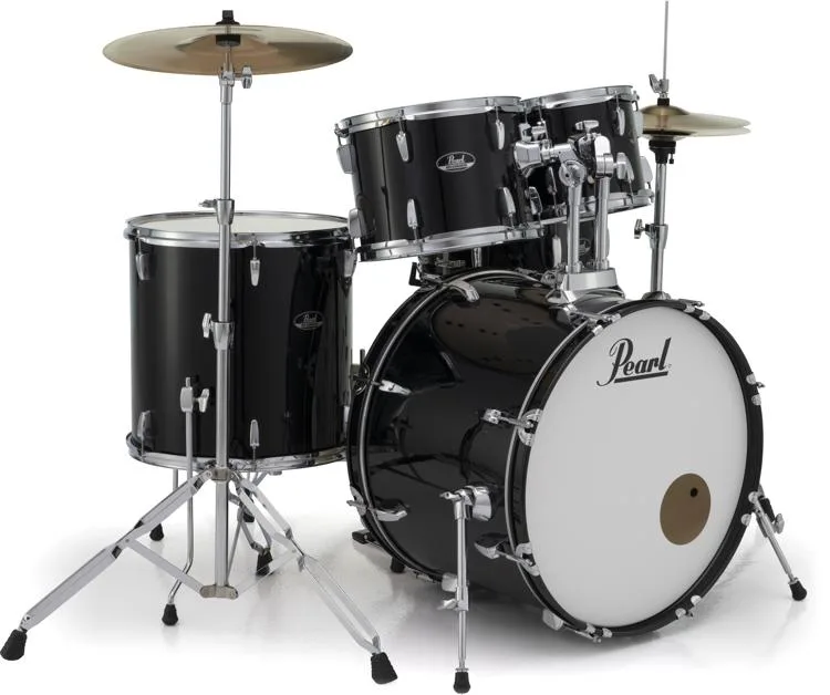 Pearl Roadshow 5-piece Complete Drum Set with Cymbals - 22