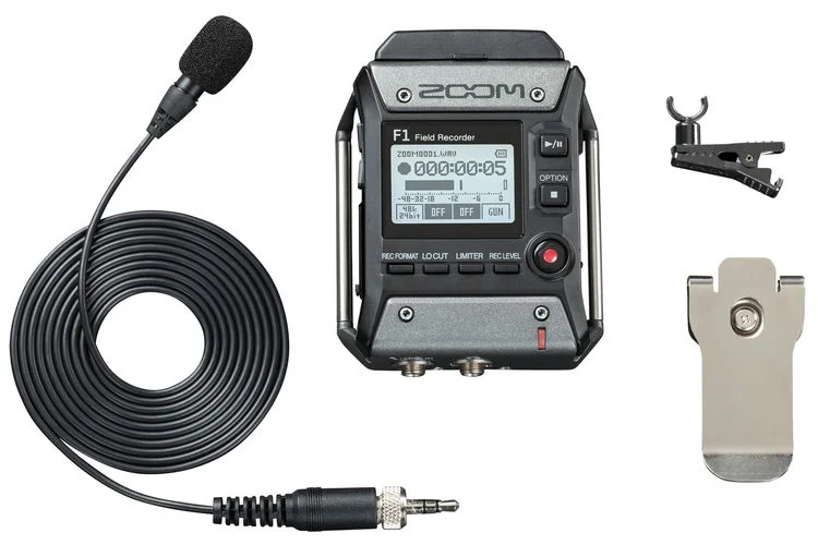 Zoom F1-LP Field Recorder and Lavalier Microphone | Shop online in India |  JohnsMusic.in