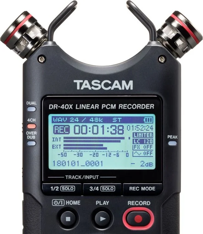 Tascam DR-40X - Four Track Digital Audio Recorder/USB Audio Interface