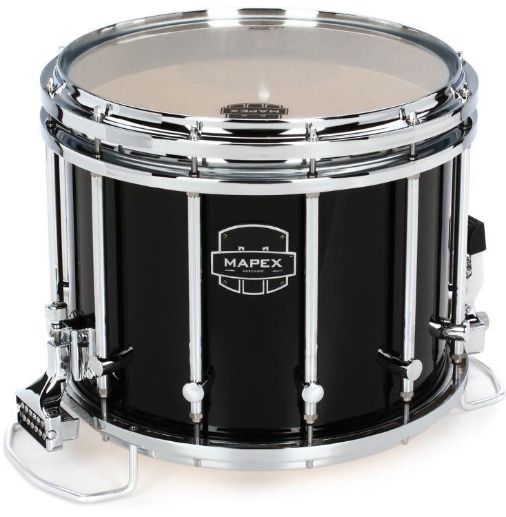 Mapex Quantum XT Marching Snare Drum - 14-inch x 12 inch, Gloss Black ...