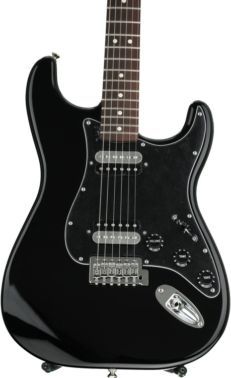 Fender Standard Stratocaster HH - Black with Rosewood Fingerboard ...