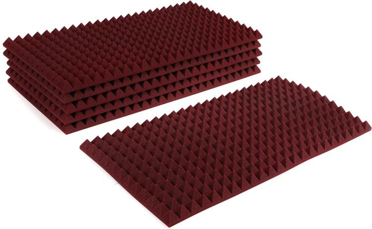 Auralex 2 Inch Studiofoam Pyramids 2x4 Foot Acoustic Panel 6-pack ...