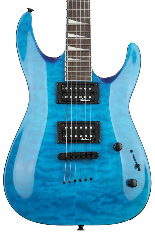 Jackson JS32TQ Dinky - Transparent Blue | Sweetwater