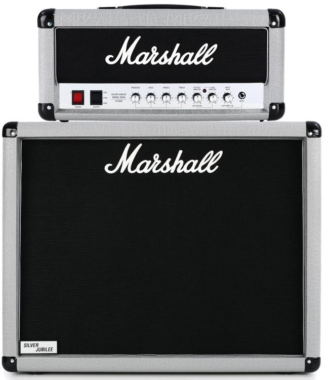 Marshall 2525H Mini Silver Jubilee and 2536 2x12 Stack Silver