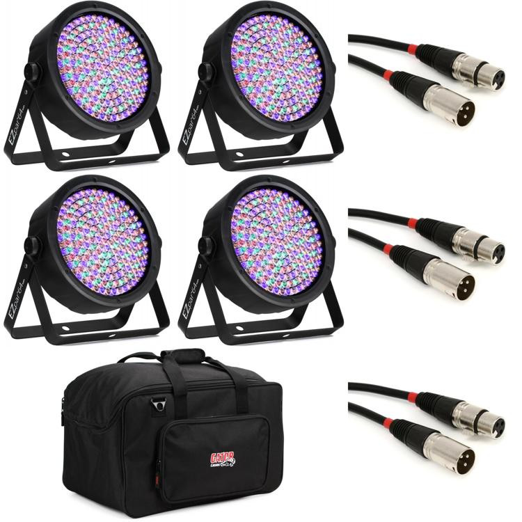 Chauvet DJ EZpar 64 RGBA Battery-powered Par 4-pack Bundle With Bag ...