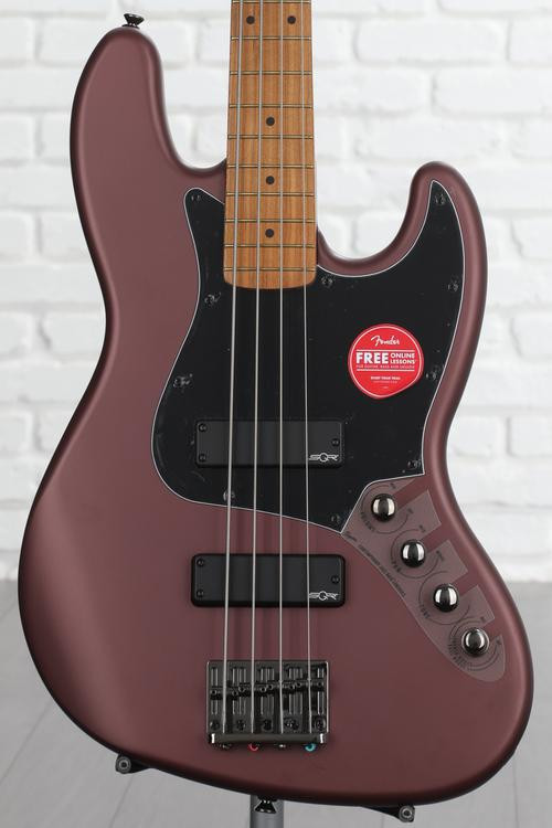 Squier Contemporary Active Jazz Bass HH - Burgundy Satin - Sweetwater ...