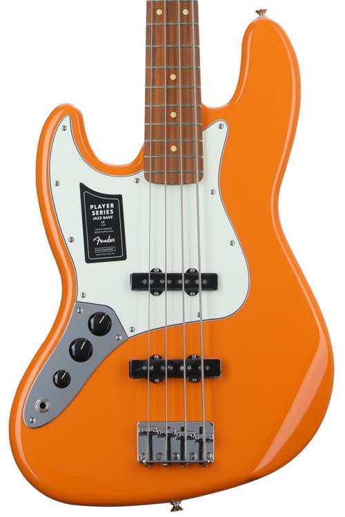 Fender Player Jazz Bass Left Handed Capri Orange With Pau Ferro Fingerboard Sweetwater 9030