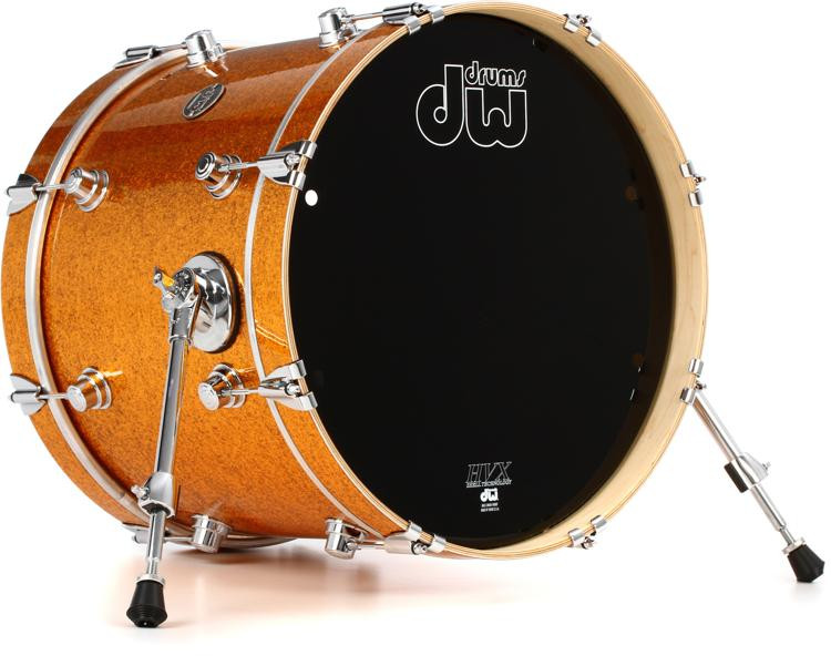 Dw Performance Series Bass Drum 14 X 18 Inch Gold Sparkle Finishply Sweetwater