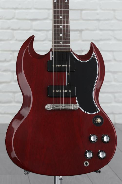 Gibson Custom 1963 Sg Special Reissue Lightning Bar Vos - Cherry Red 