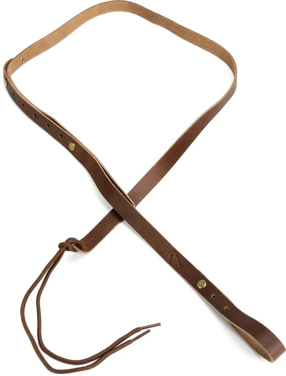 Fender Paramount Mandolin Leather Strap - Brown | Sweetwater