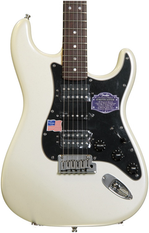 Fender American Deluxe Stratocaster HSH - Olympic Pearl | Sweetwater