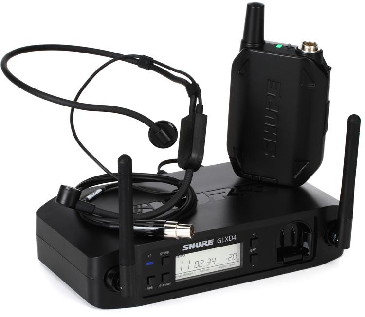 Shure GLXD14/PGA31 Wireless Headworn Microphone System Sweetwater
