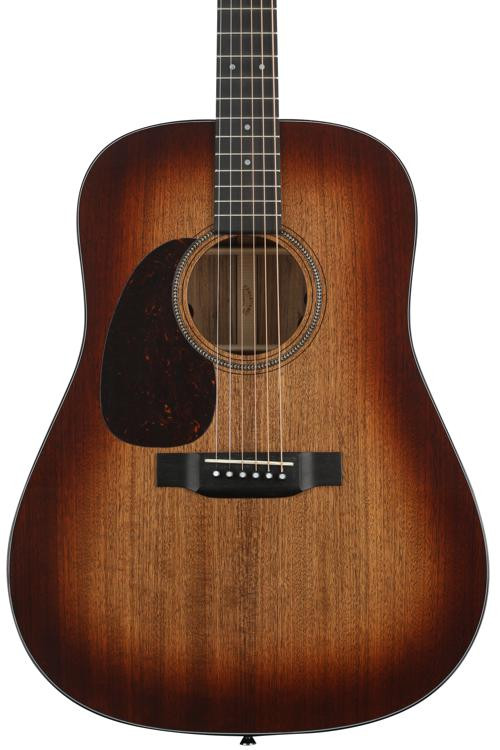 Martin D-16E Burst Left-Handed Acoustic-Electric Guitar - Mahogany ...