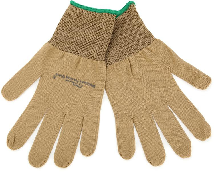 Musician's Practice Gloves Guitar/Bass Glove Small, Tan (2pack