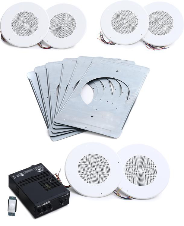 Atlas Sound Complete Business Music 70V Ceiling Speaker Kit | Sweetwater