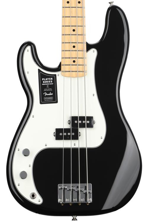 Fender Player Precision Bass Left Handed Black With Maple Fingerboard Sweetwater 8203