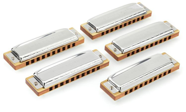 Hohner Blues Harp 5-piece Harmonica Set with Case | Sweetwater