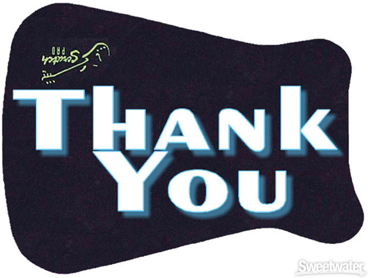 Scratch Pad Guitar Finish Protector Thank You Sweetwater