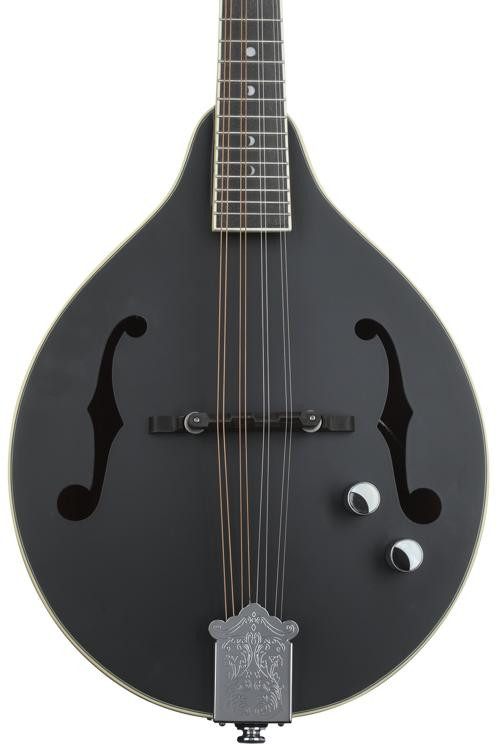 Luna Moonbird AStyle AcousticElectric Mandolin Black Satin Sweetwater