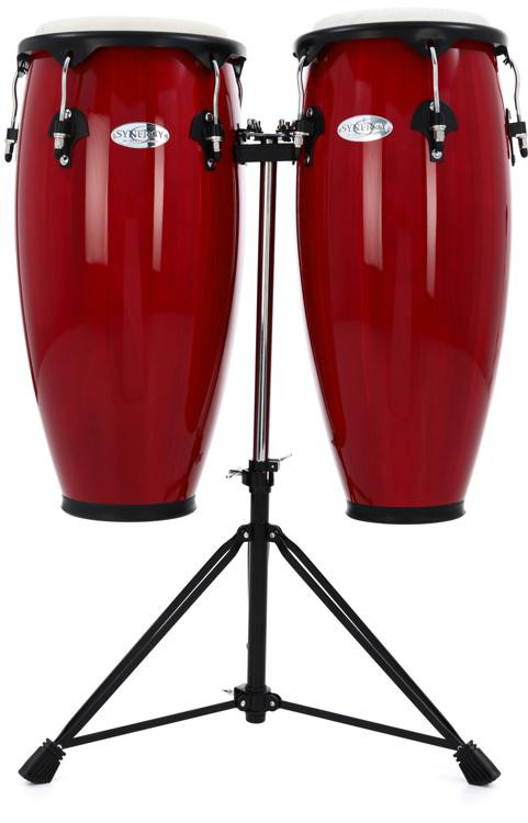 Toca Percussion Synergy Wood Congas Rio Red Sweetwater