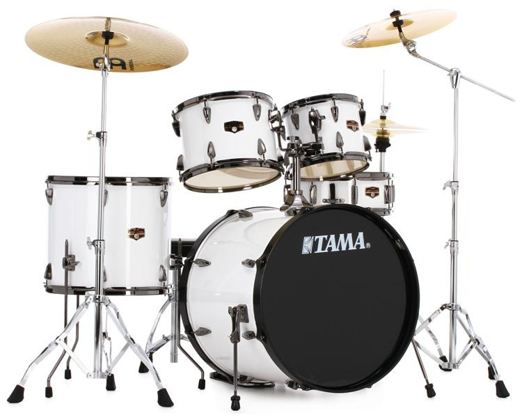 Tama Imperialstar Complete Drum Set - 5-piece - Sugar White with Black ...