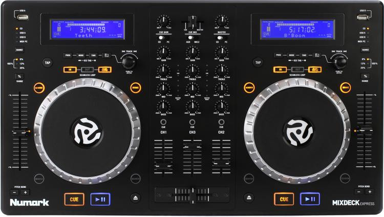 Stereo Interconnect Cable Instrument & Mic Cable Numark MixDeck Express Premium DJ Controller with CD & USB Playback Headphones 