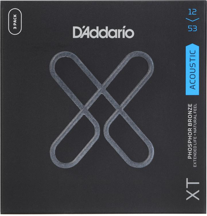 D'Addario XTAPB1253 XT Phosphor Bronze Acoustic Guitar Strings .012