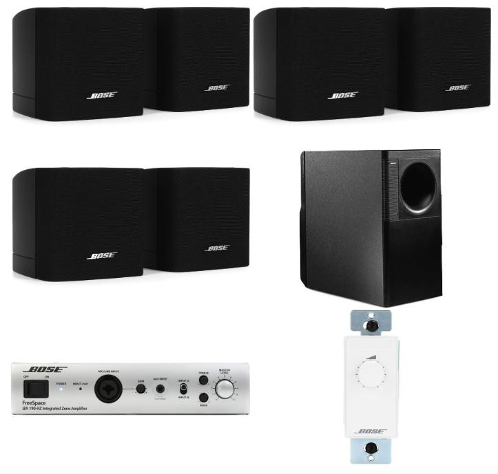 Bose Retail Store Front Commercial Install Bundle with 6 SurfaceMount