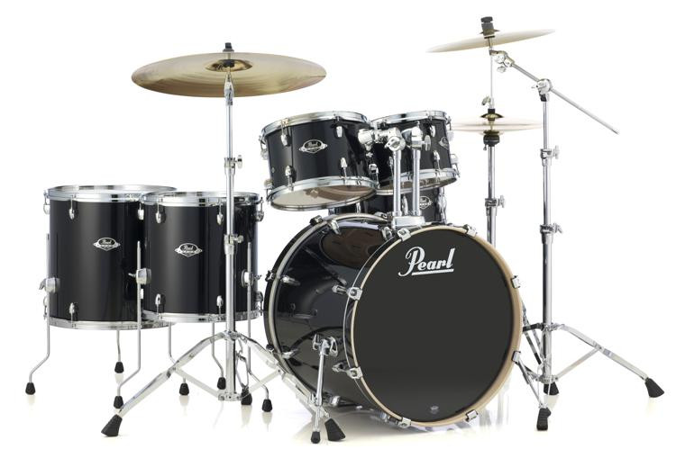 Pearl Export EXL726RS/C 6-piece Rock Drum Set with Hardware - Black