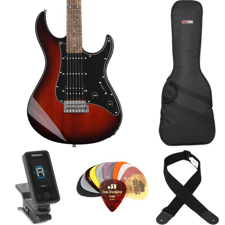 Yamaha PAC012DLX Pacifica Electric Guitar Essentials Bundle Old Violin Sunburst Sweetwater