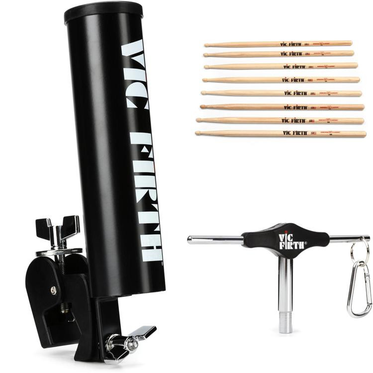 Vic Firth Drum Stick Caddy with Sticks and Drum Key Sweetwater