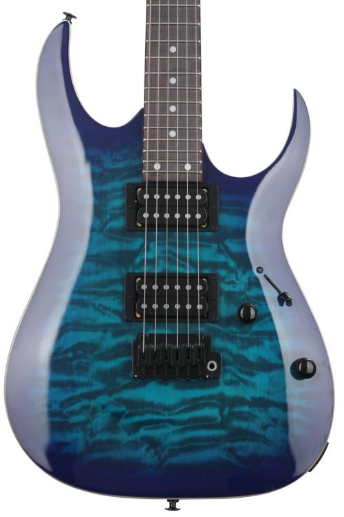 Ibanez Gio GRGA120QA - Transparent Blue Burst | Sweetwater