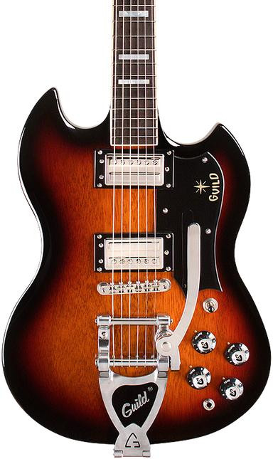 Guild S-100 Polara Deluxe Electric Guitar - Vintage Sunburst ...