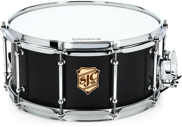 SJC Custom Drums Tour Series Snare Drum - 6.5-inch x 14-inch, Matte Black