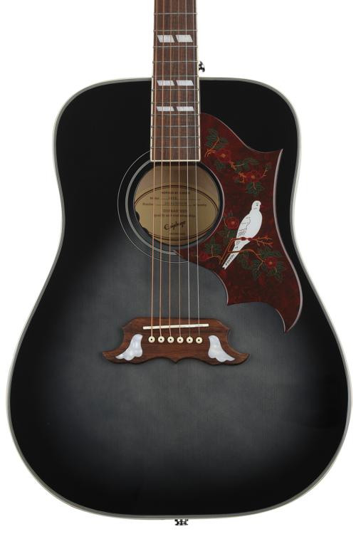 Epiphone Dove Studio Acoustic-electric - Trans Ebony Sweetwater Exclusive