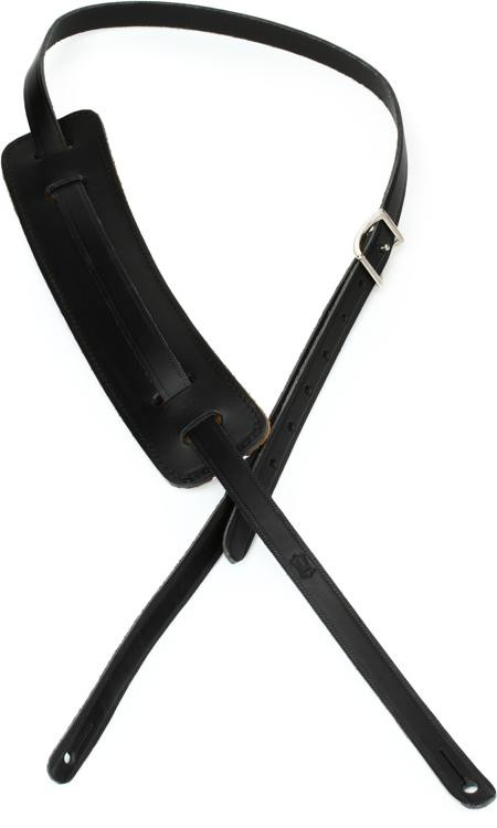 Levy's M25 Veg-Tan Leather Guitar Strap - Black | Sweetwater