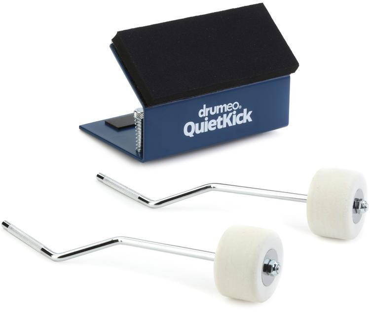 Drumeo QuietKick Bass Drum Practice Pad with Beater Doubl Pedal Sweetwater