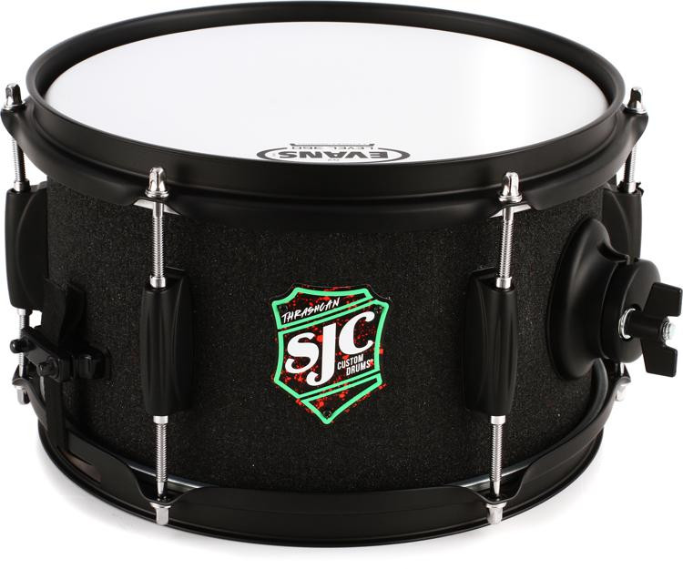 SJC Custom Drums Thrash Can Side Snare Drum 6 x 10 inch Grip Tape Wrap Sweetwater